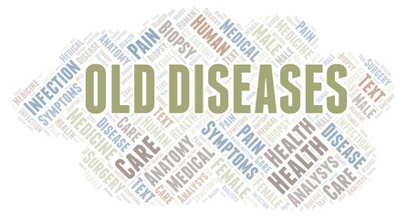 Obraz premium Old Diseases word cloud.