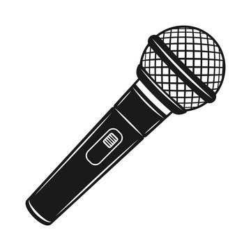 Microphone vector black object or design element