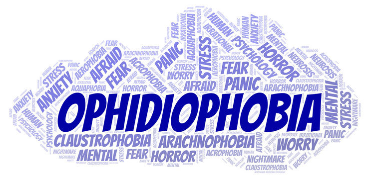 Ophidiophobia word cloud.