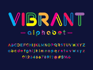 Vector of stylized modern alphabet design