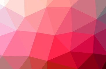 Illustration of abstract Red horizontal low poly background. Beautiful polygon design pattern.