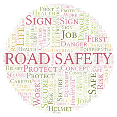 Road Safety word cloud.