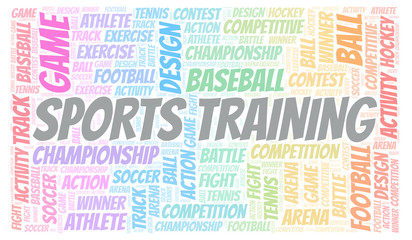 Fototapeta premium Sports Training word cloud.
