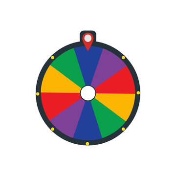 Wheel of Fortune, Lucky Icon. Vector Illustration EPS10
