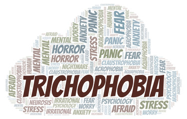 Obraz premium Trichophobia word cloud.