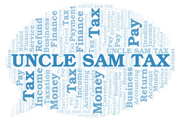 Uncle Sam Tax word cloud.