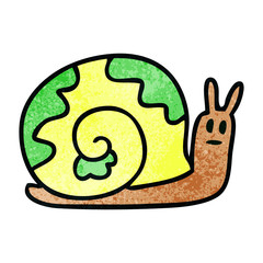 quirky hand drawn cartoon snail