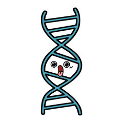 cute cartoon DNA strand
