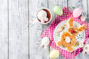 Funny easter kids pancake