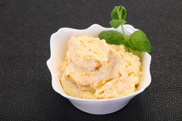 Curd with dry apricot