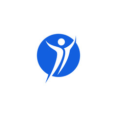 Obraz premium People Sport Gym Icon Template Logo
