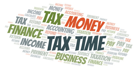 Tax Time word cloud.