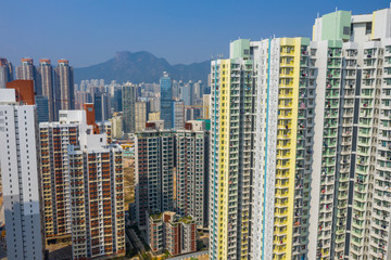 Naklejka premium Hong Kong city