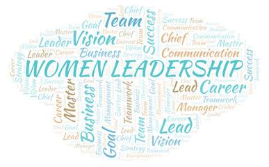 Fototapeta premium Women Leadership word cloud.