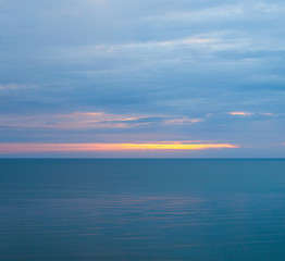 Calm sea in a cloudy morning