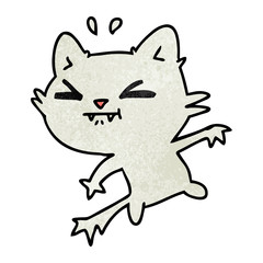 textured cartoon of cute kawaii cat