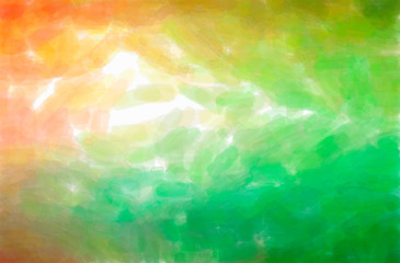 Abstract illustration of green, yellow Watercolor background