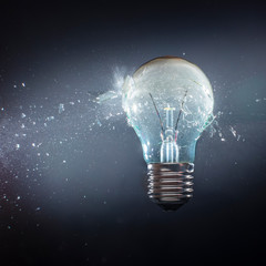 real exploding light bulb