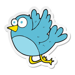sticker of a cartoon bird