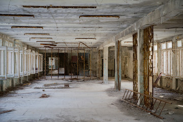 Abandoned building in Chernobyl Exclusion Zone, Ukraine