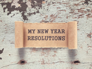New Year Resolutions concept - My New Year Resolutions written on a paper.