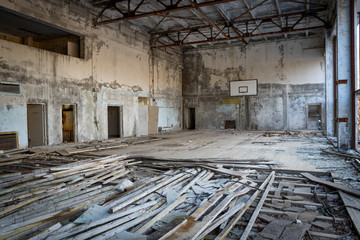 Abandoned building in Chernobyl Exclusion Zone, Ukraine