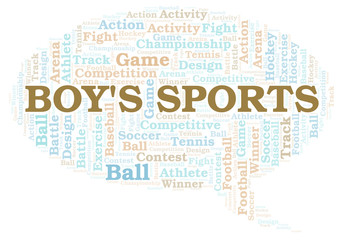 Boy's Sports word cloud.