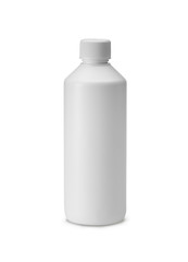 white plastic bottle isolated on white