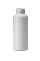 white plastic bottle isolated on white