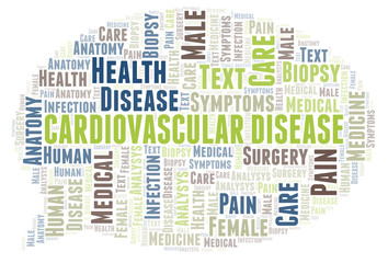Fototapeta premium Cardiovascular Disease word cloud.
