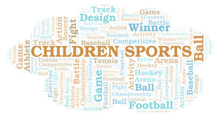 Children Sports word cloud.