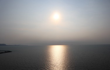 sunset over the sea