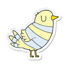 sticker of a cartoon bird