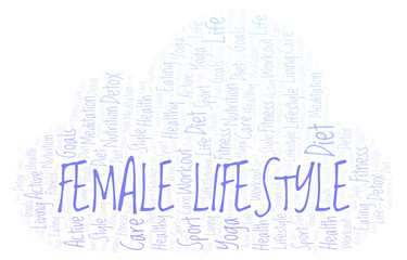Obraz premium Female Lifestyle word cloud.