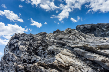 Italy, Cinque Terre, Manarola, a rocky mountain
