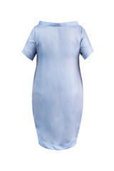  female, summer, light dress on a transparent mannequin, on a 100% white background, for use in design