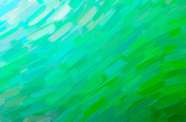 Abstract illustration of green Oil Paint with big brush background
