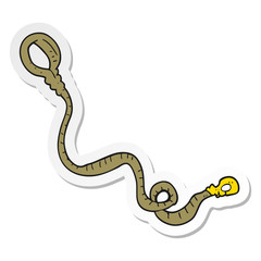 sticker of a cartoon dog leash
