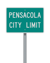 Pensacola City Limit road sign