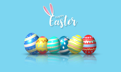 Happy Easter background. Vector illustration.