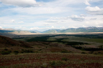 Obraz premium Landscape views of the Kurai valley in the Altai mountains