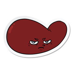 sticker of a cartoon gall bladder