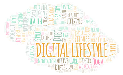 Digital Lifestyle word cloud.