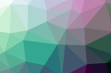 Illustration of abstract Green horizontal low poly background. Beautiful polygon design pattern.