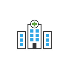 Hospital icon design template vector isolated