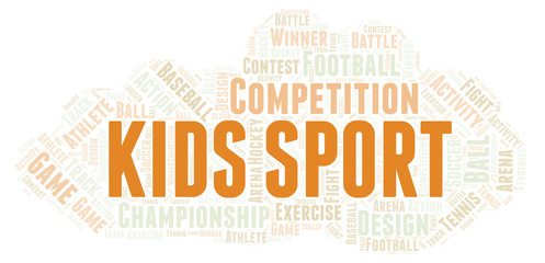 Obraz premium Kids Sport word cloud.