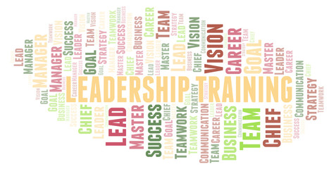 Fototapeta premium Leadership Training word cloud.