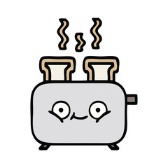 cute cartoon of a toaster