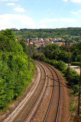 Fototapeta premium Geleise und Schienen