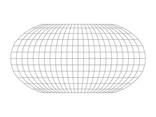 Blank World grid of meridians and parallels. Simple vector illustration